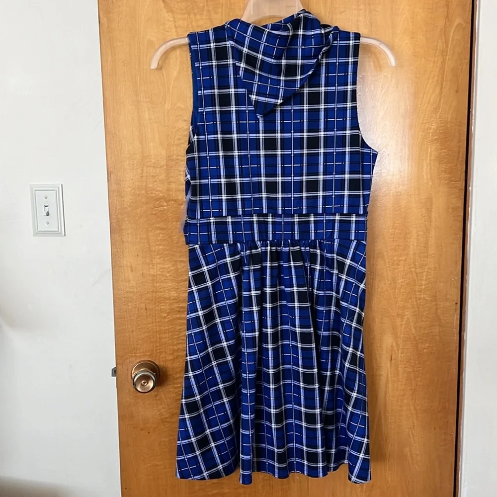 XL blue plaid retro dress. - Picture 4 of 4